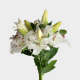 Flowers Oriental Lily White (10 St bunch)